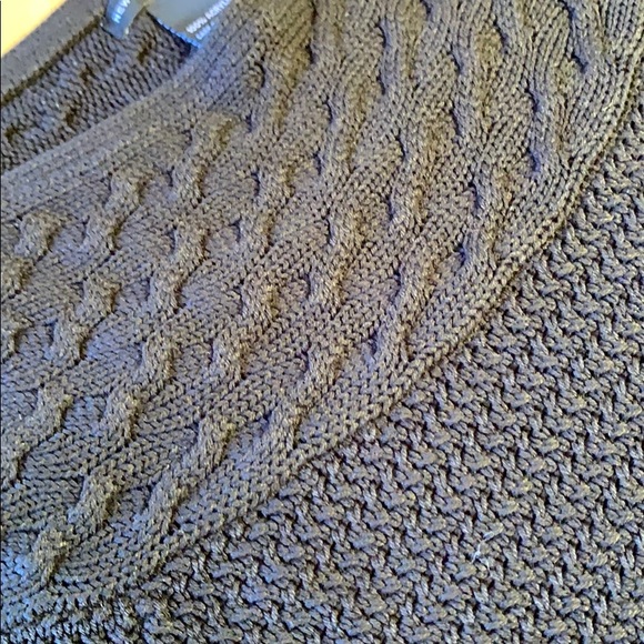 New York & Company Cable Knit Short Sleeve Blouse - Picture 3 of 6